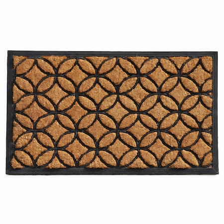 Calloway Mills Entrance Mat, Coir/Rubber, Natural, Black 100171830